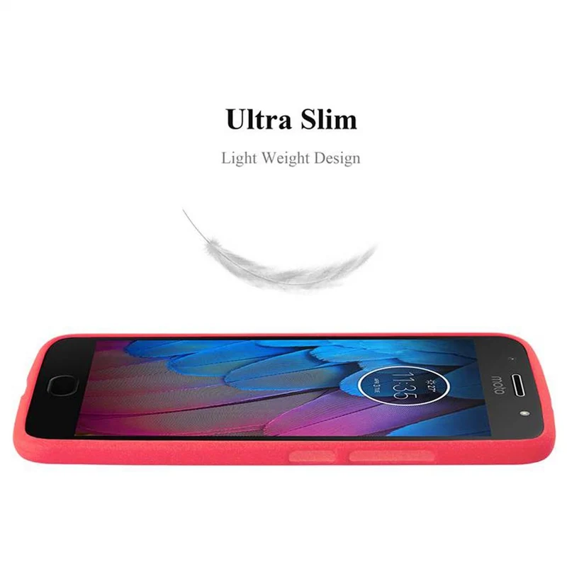 Cadorabo Hülle kompatibel mit Motorola MOTO G5S Schutzhülle aus flexiblem TPU Silikon