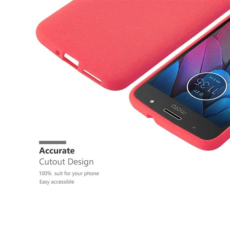 Cadorabo Hülle kompatibel mit Motorola MOTO G5S Schutzhülle aus flexiblem TPU Silikon