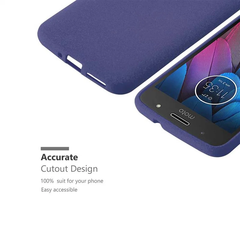 Cadorabo Hülle kompatibel mit Motorola MOTO G5S Schutzhülle aus flexiblem TPU Silikon