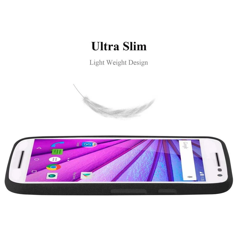 Cadorabo Hülle kompatibel mit Motorola MOTO G3 Schutzhülle aus flexiblem TPU Silikon