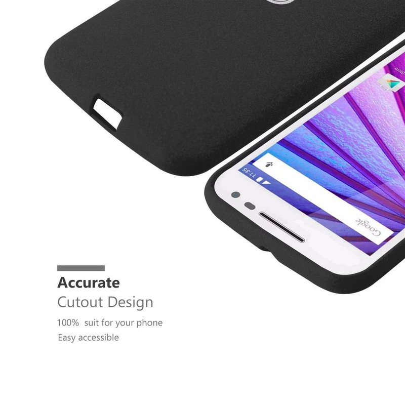Cadorabo Hülle kompatibel mit Motorola MOTO G3 Schutzhülle aus flexiblem TPU Silikon