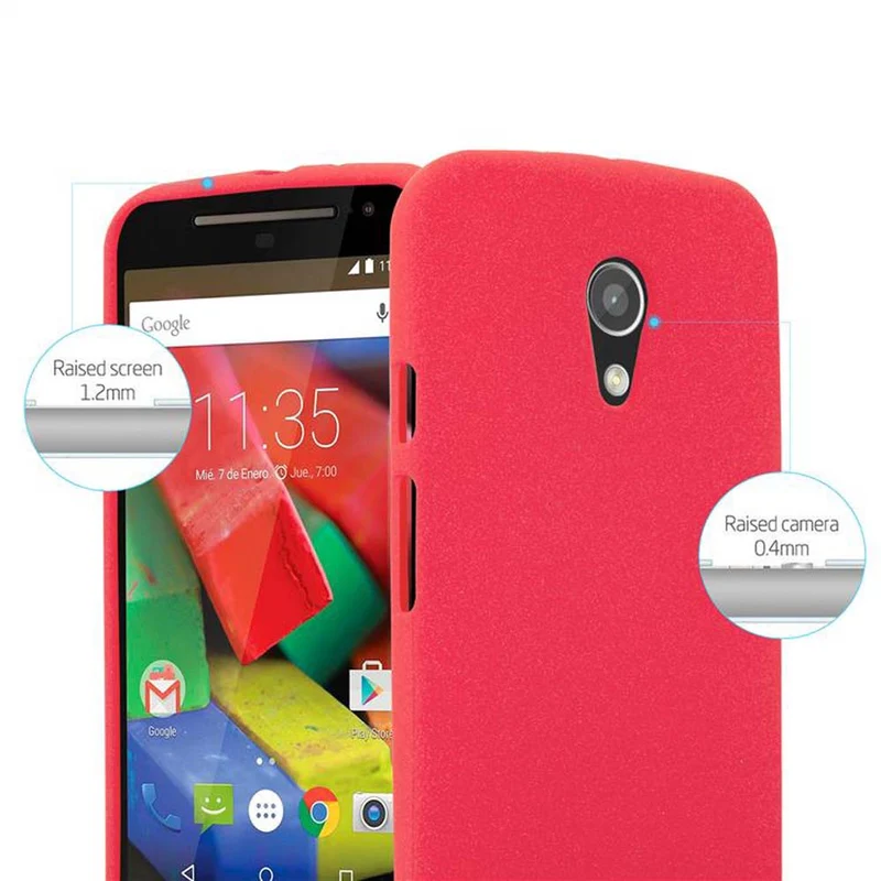 Cadorabo Hülle kompatibel mit Motorola MOTO G2 Schutzhülle aus flexiblem TPU Silikon