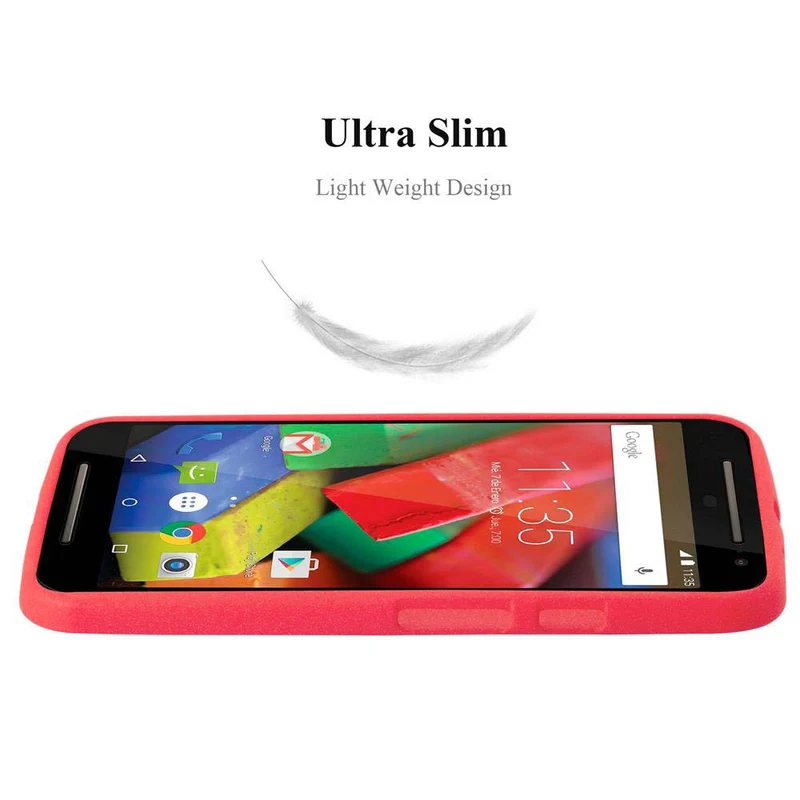 Cadorabo Hülle kompatibel mit Motorola MOTO G2 Schutzhülle aus flexiblem TPU Silikon