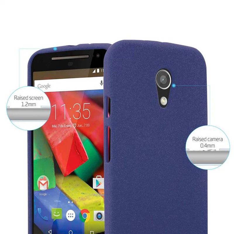 Cadorabo Hülle kompatibel mit Motorola MOTO G2 Schutzhülle aus flexiblem TPU Silikon