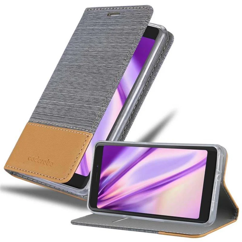 Cadorabo Hülle kompatibel mit WIKO TOMMY 3 Schutzhülle mit Magnetverschluss, Standfunktion und Kartenfach