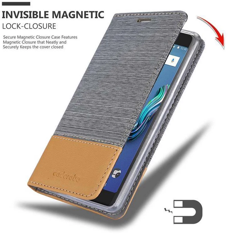 Cadorabo Hülle kompatibel mit WIKO TOMMY 3 Schutzhülle mit Magnetverschluss, Standfunktion und Kartenfach