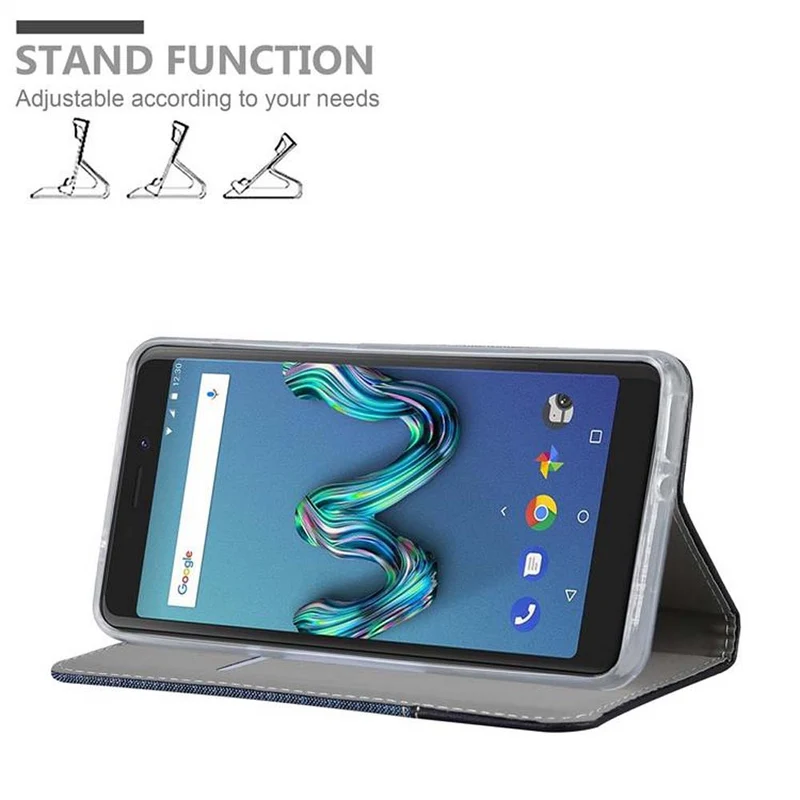 Cadorabo Hülle kompatibel mit WIKO TOMMY 3 Schutzhülle mit Magnetverschluss, Standfunktion und Kartenfach