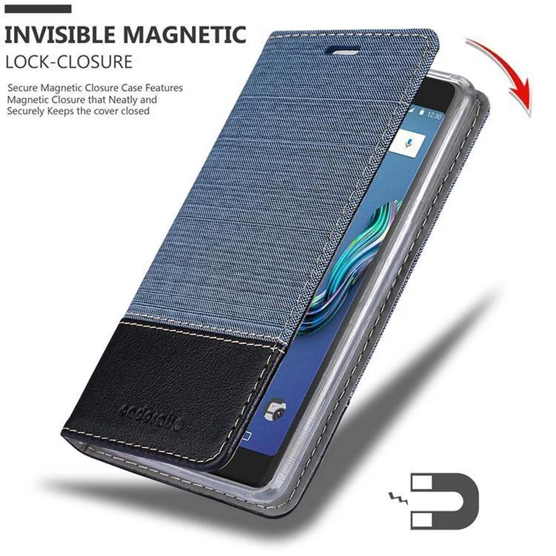 Cadorabo Hülle kompatibel mit WIKO TOMMY 3 Schutzhülle mit Magnetverschluss, Standfunktion und Kartenfach