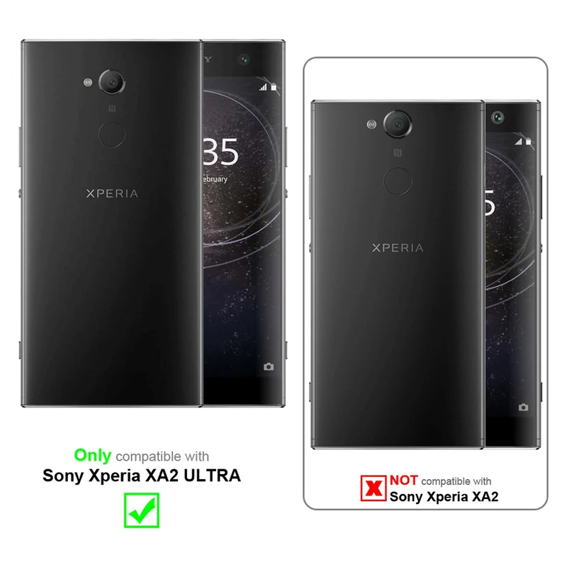 Cadorabo Hülle kompatibel mit Sony Xperia XA2 ULTRA Schutzhülle mit Magnetverschluss, Standfunktion und Kartenfach