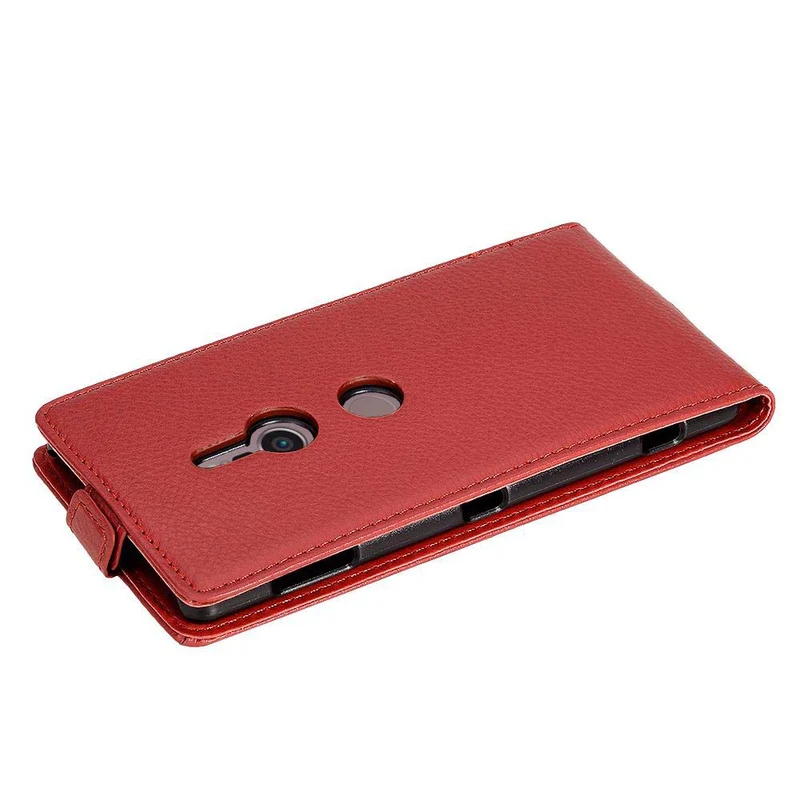 Cadorabo Hülle kompatibel mit Sony Xperia XZ2 Schutzhülle im Flip Design aus strukturiertem Kunstleder