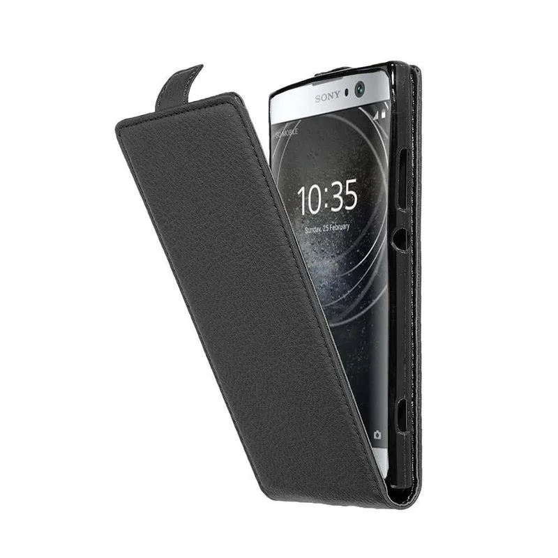 Cadorabo Hülle kompatibel mit Sony Xperia XA2 Schutzhülle im Flip Design aus strukturiertem Kunstleder