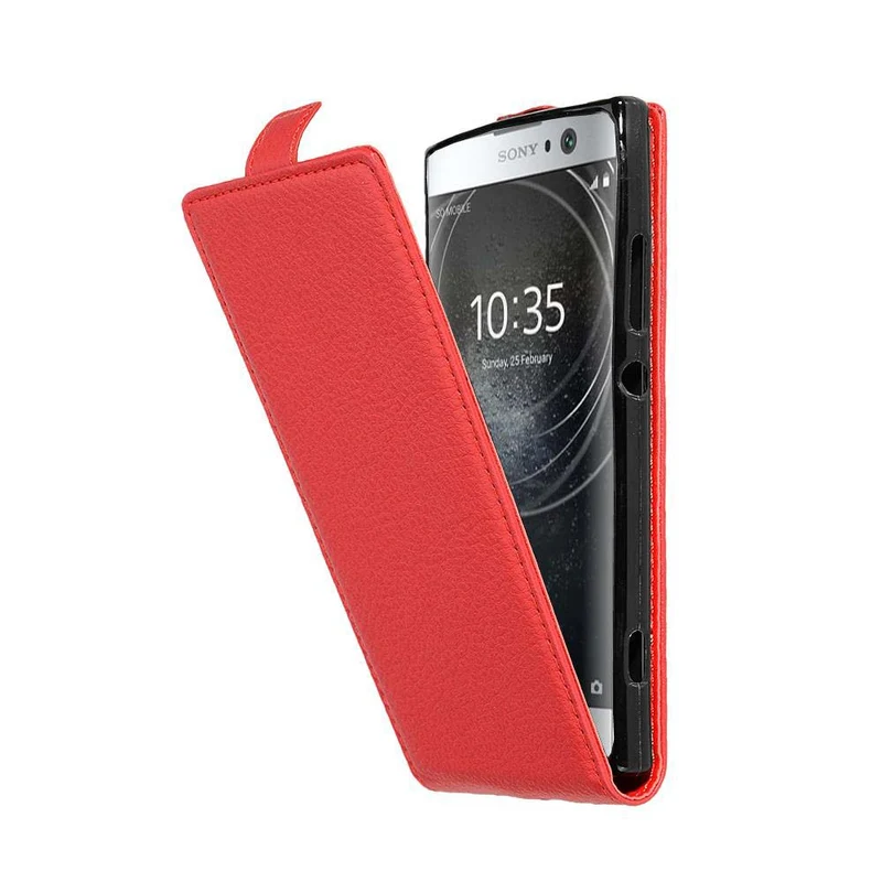 Cadorabo Hülle kompatibel mit Sony Xperia XA2 Schutzhülle im Flip Design aus strukturiertem Kunstleder