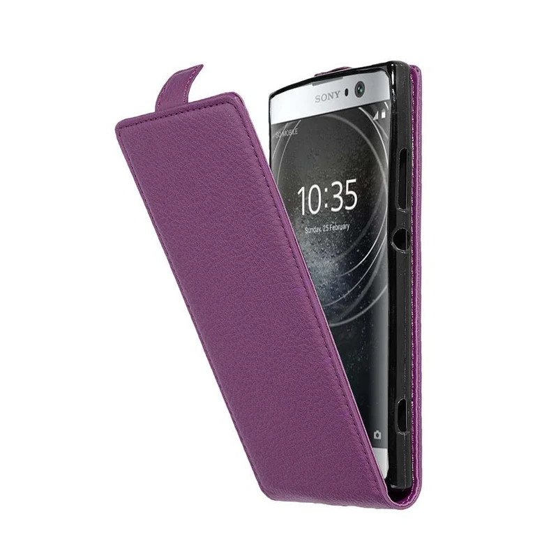 Cadorabo Hülle kompatibel mit Sony Xperia XA2 Schutzhülle im Flip Design aus strukturiertem Kunstleder
