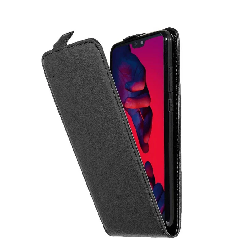 Cadorabo Hülle kompatibel mit Huawei P20 PRO / P20 PLUS Schutzhülle im Flip Design aus strukturiertem Kunstleder