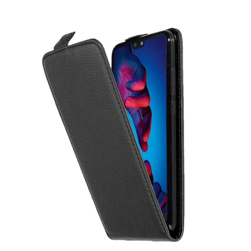 Cadorabo Hülle kompatibel mit Huawei P20 Schutzhülle im Flip Design aus strukturiertem Kunstleder