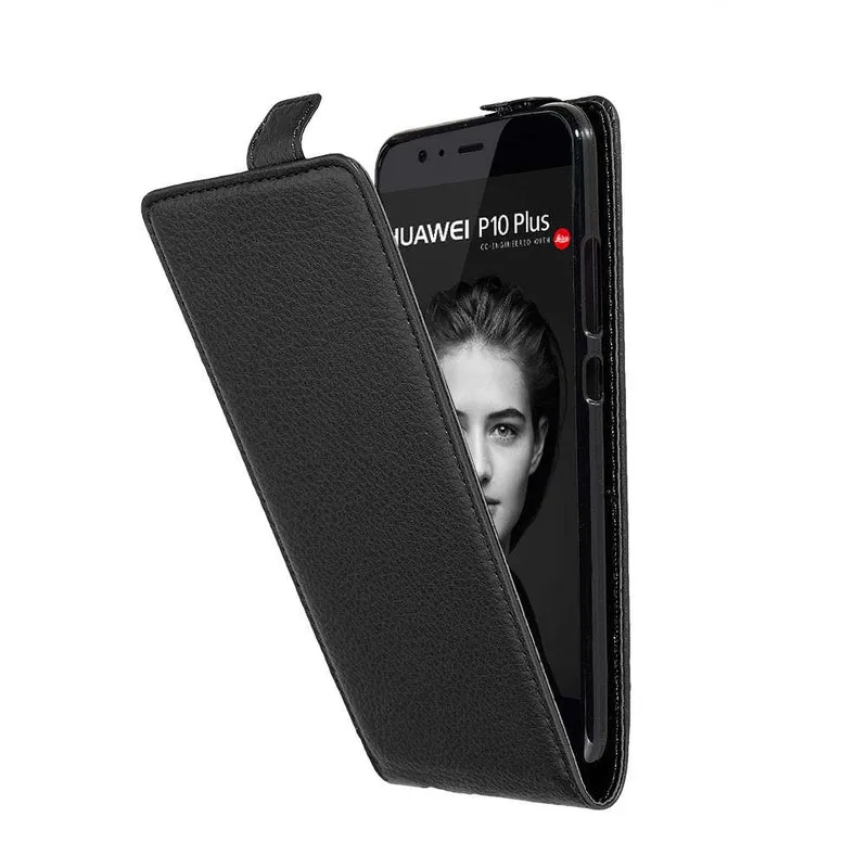 Cadorabo Hülle kompatibel mit Huawei P10 PLUS Schutzhülle im Flip Design aus strukturiertem Kunstleder