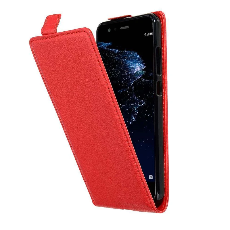 Cadorabo Hülle kompatibel mit Huawei P10 LITE Schutzhülle im Flip Design aus strukturiertem Kunstleder