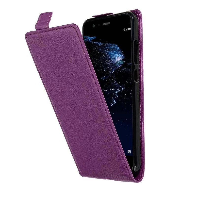 Cadorabo Hülle kompatibel mit Huawei P10 LITE Schutzhülle im Flip Design aus strukturiertem Kunstleder