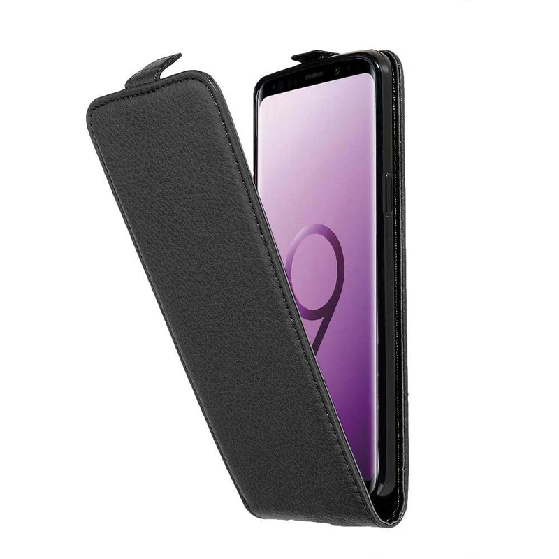 Cadorabo Hülle kompatibel mit Samsung Galaxy S9 Schutzhülle im Flip Design aus strukturiertem Kunstleder