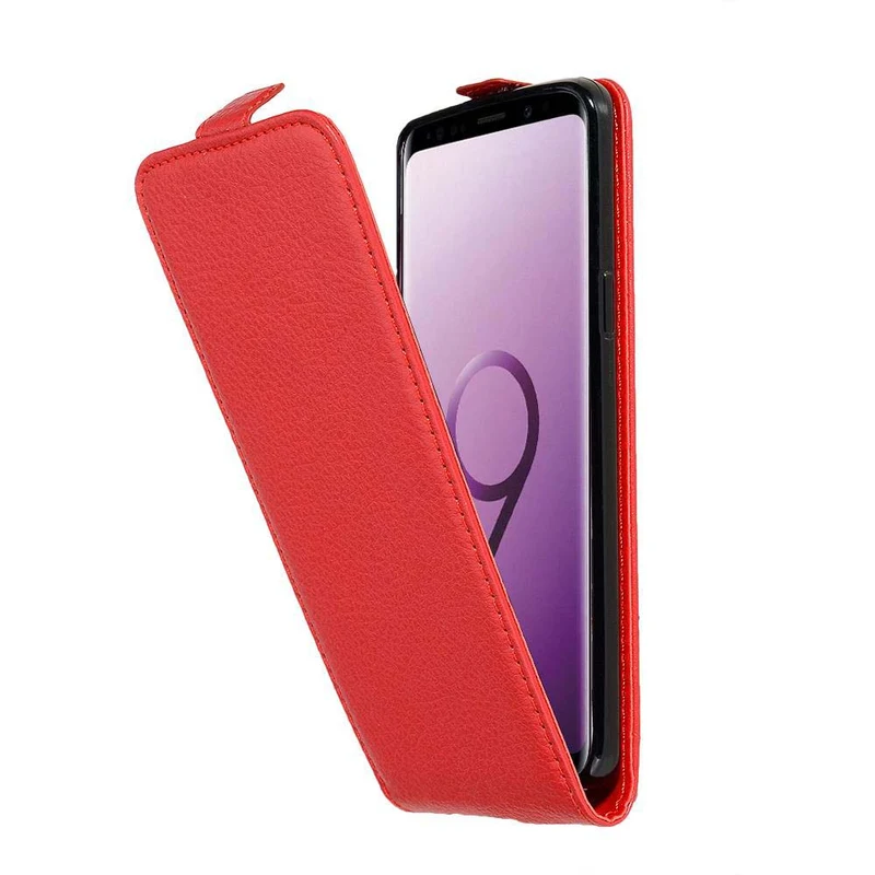Cadorabo Hülle kompatibel mit Samsung Galaxy S9 Schutzhülle im Flip Design aus strukturiertem Kunstleder