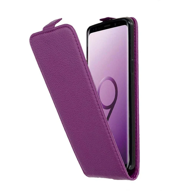 Cadorabo Hülle kompatibel mit Samsung Galaxy S9 Schutzhülle im Flip Design aus strukturiertem Kunstleder