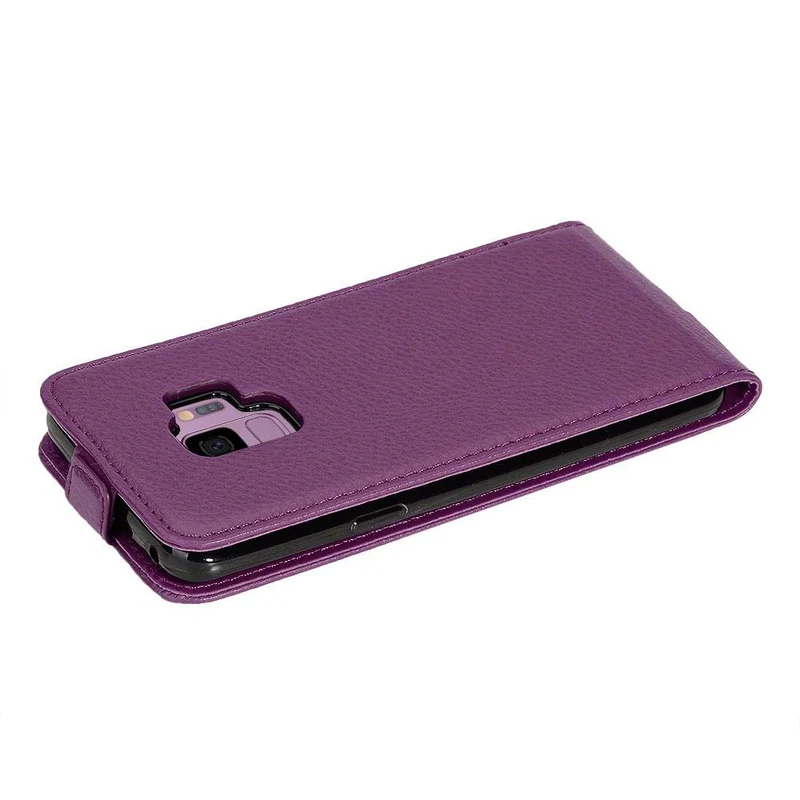 Cadorabo Hülle kompatibel mit Samsung Galaxy S9 Schutzhülle im Flip Design aus strukturiertem Kunstleder