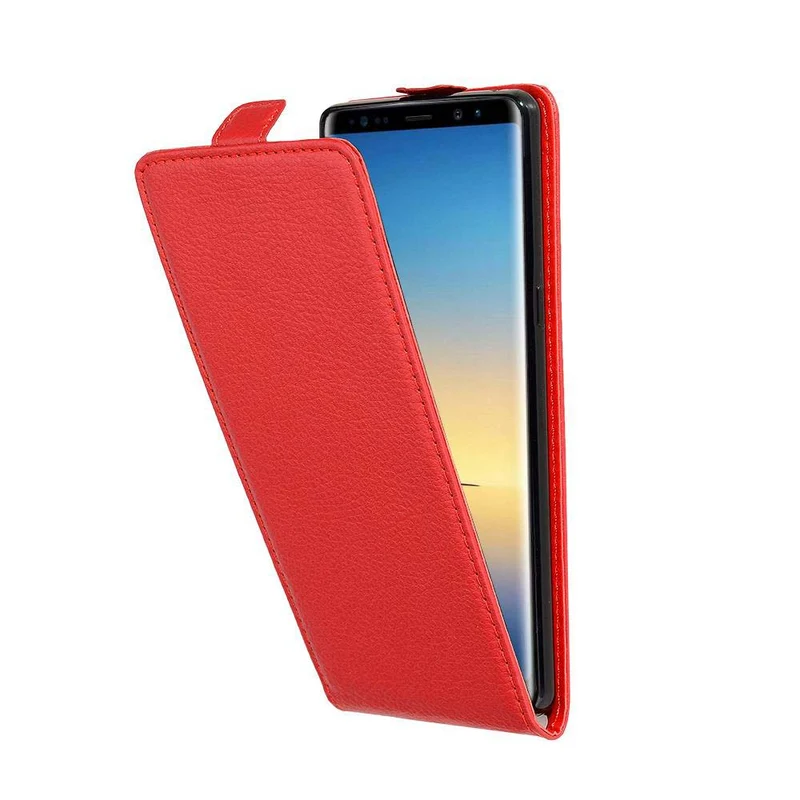 Cadorabo Hülle kompatibel mit Samsung Galaxy NOTE 8 Schutzhülle im Flip Design aus strukturiertem Kunstleder