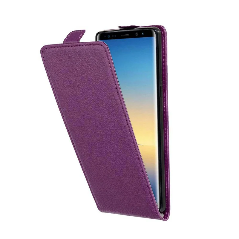 Cadorabo Hülle kompatibel mit Samsung Galaxy NOTE 8 Schutzhülle im Flip Design aus strukturiertem Kunstleder