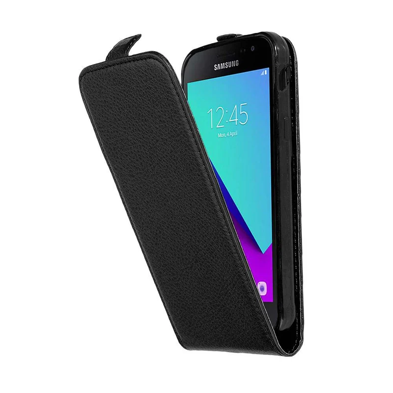 Cadorabo Hülle kompatibel mit Samsung Galaxy XCover 4 / XCover 4s Schutzhülle im Flip Design aus strukturiertem Kunstleder