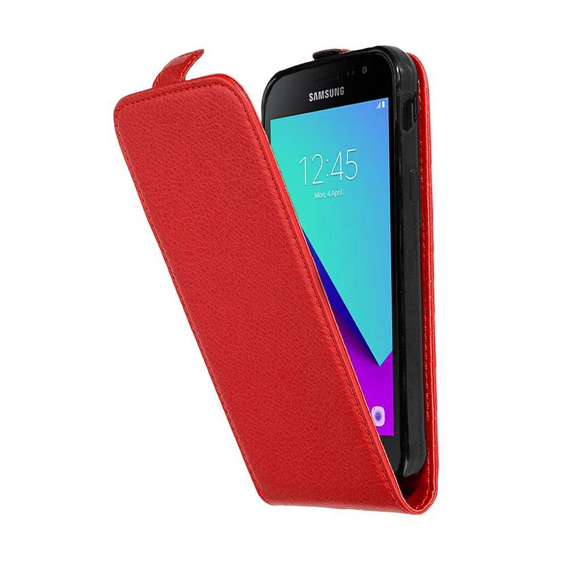 Cadorabo Hülle kompatibel mit Samsung Galaxy XCover 4 / XCover 4s Schutzhülle im Flip Design aus strukturiertem Kunstleder