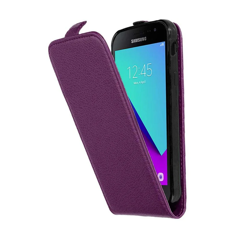 Cadorabo Hülle kompatibel mit Samsung Galaxy XCover 4 / XCover 4s Schutzhülle im Flip Design aus strukturiertem Kunstleder