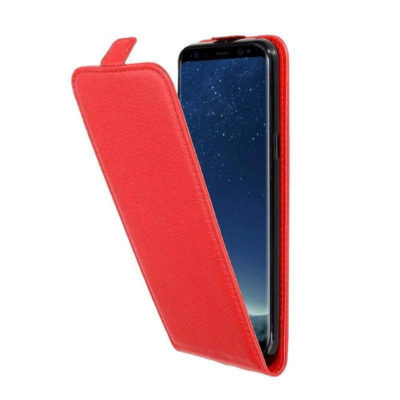 Cadorabo Hülle kompatibel mit Samsung Galaxy S8 PLUS Schutzhülle im Flip Design aus strukturiertem Kunstleder