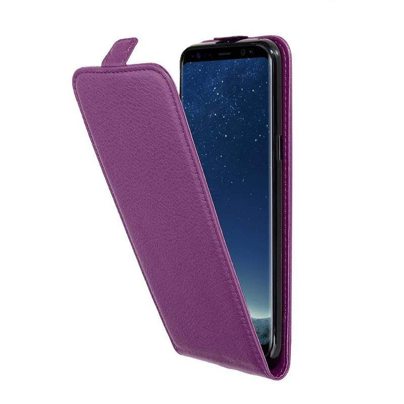 Cadorabo Hülle kompatibel mit Samsung Galaxy S8 PLUS Schutzhülle im Flip Design aus strukturiertem Kunstleder