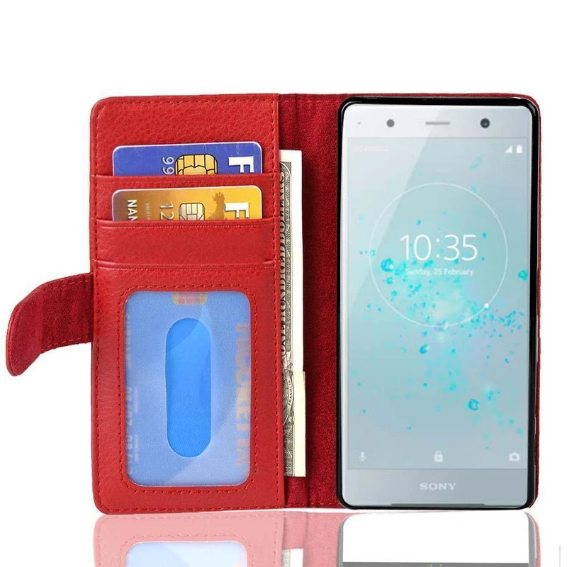 Cadorabo Hülle kompatibel mit Sony Xperia XZ2 COMPACT Schutzhülle mit Magnetverschluss und 3 Kartenfächern
