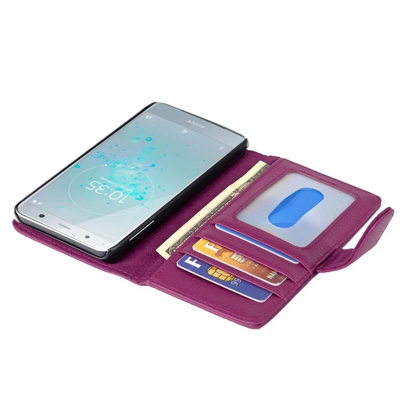 Cadorabo Hülle kompatibel mit Sony Xperia XZ2 COMPACT Schutzhülle mit Magnetverschluss und 3 Kartenfächern