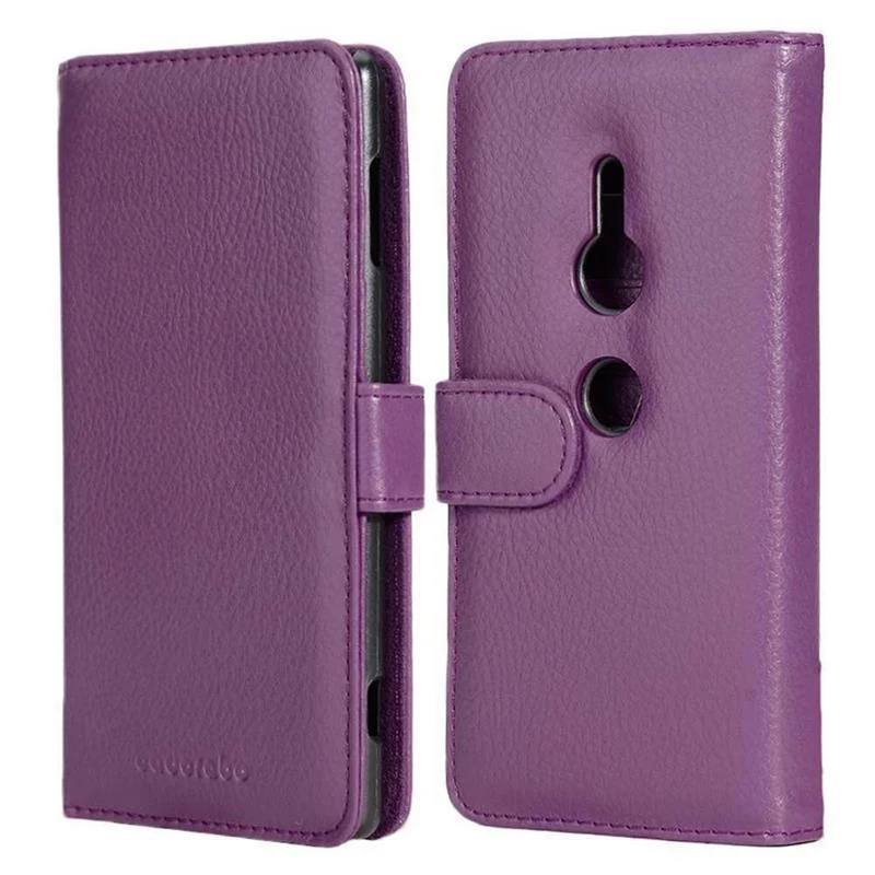 Cadorabo Hülle kompatibel mit Sony Xperia XZ2 Schutzhülle mit Magnetverschluss und 3 Kartenfächern