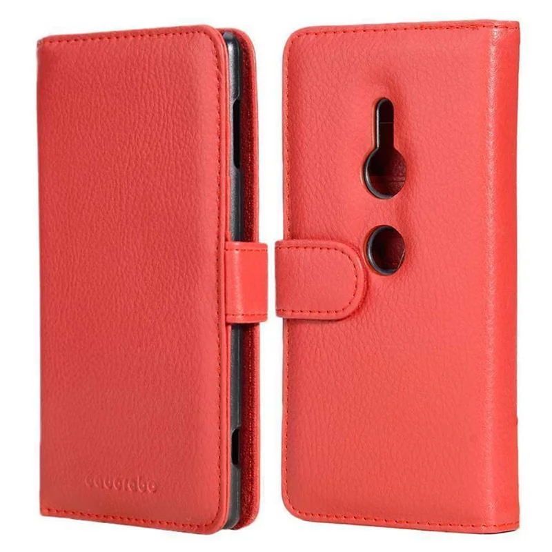 Cadorabo Hülle kompatibel mit Sony Xperia XZ2 Schutzhülle mit Magnetverschluss und 3 Kartenfächern