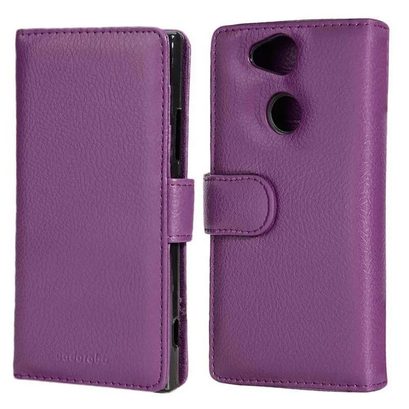 Cadorabo Hülle kompatibel mit Sony Xperia XA2 Schutzhülle mit Magnetverschluss und 3 Kartenfächern