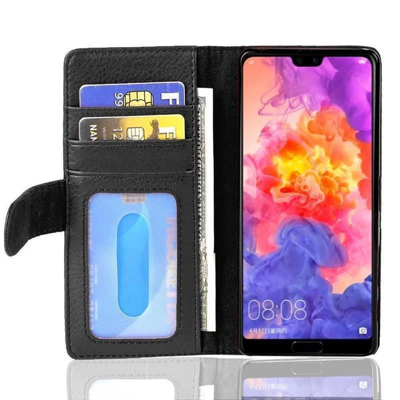 Cadorabo Hülle kompatibel mit Huawei P20 PRO / P20 PLUS Schutzhülle mit Magnetverschluss und 3 Kartenfächern