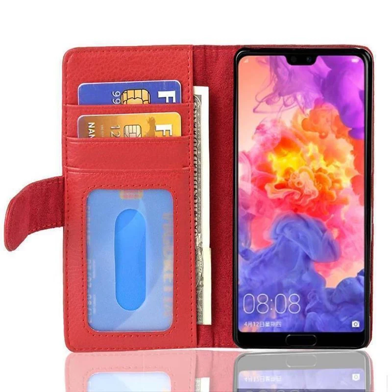 Cadorabo Hülle kompatibel mit Huawei P20 PRO / P20 PLUS Schutzhülle mit Magnetverschluss und 3 Kartenfächern