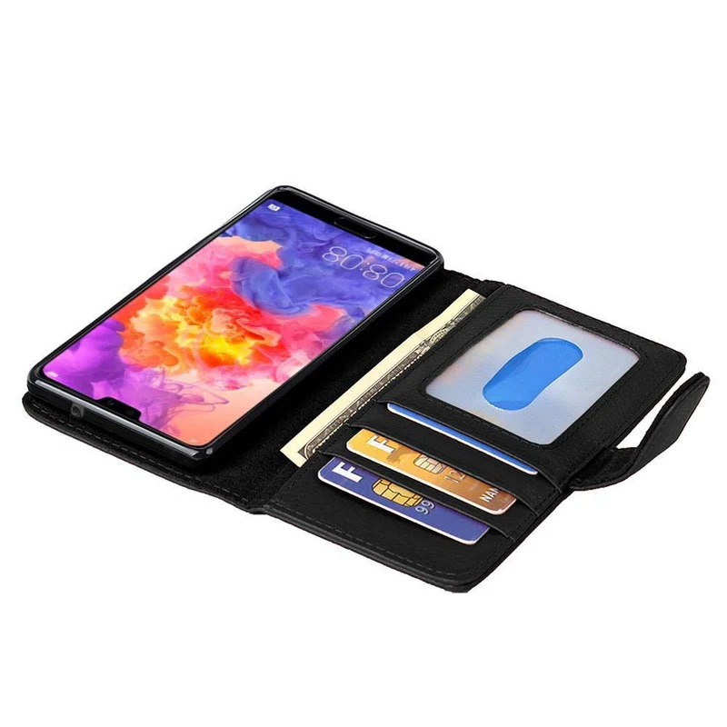 Cadorabo Hülle kompatibel mit Huawei P20 PRO / P20 PLUS Schutzhülle mit Magnetverschluss und 3 Kartenfächern