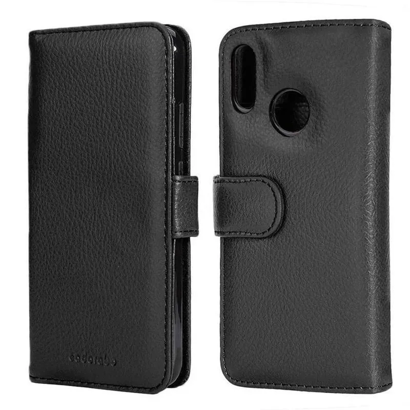 Cadorabo Hülle kompatibel mit Huawei P20 LITE 2018 / NOVA 3E Schutzhülle mit Magnetverschluss und 3 Kartenfächern