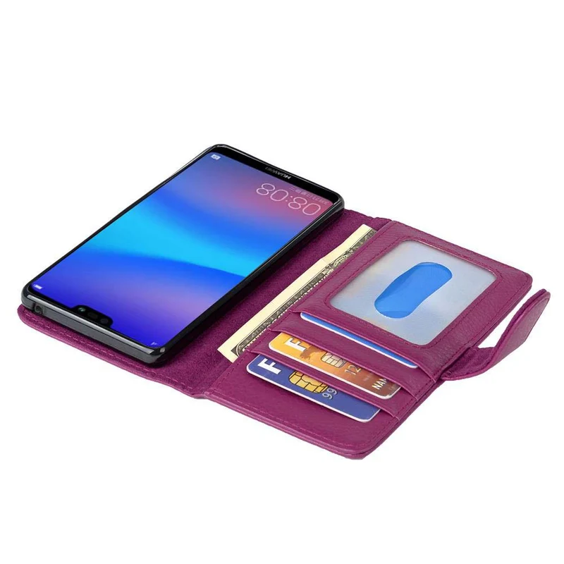 Cadorabo Hülle kompatibel mit Huawei P20 LITE 2018 / NOVA 3E Schutzhülle mit Magnetverschluss und 3 Kartenfächern