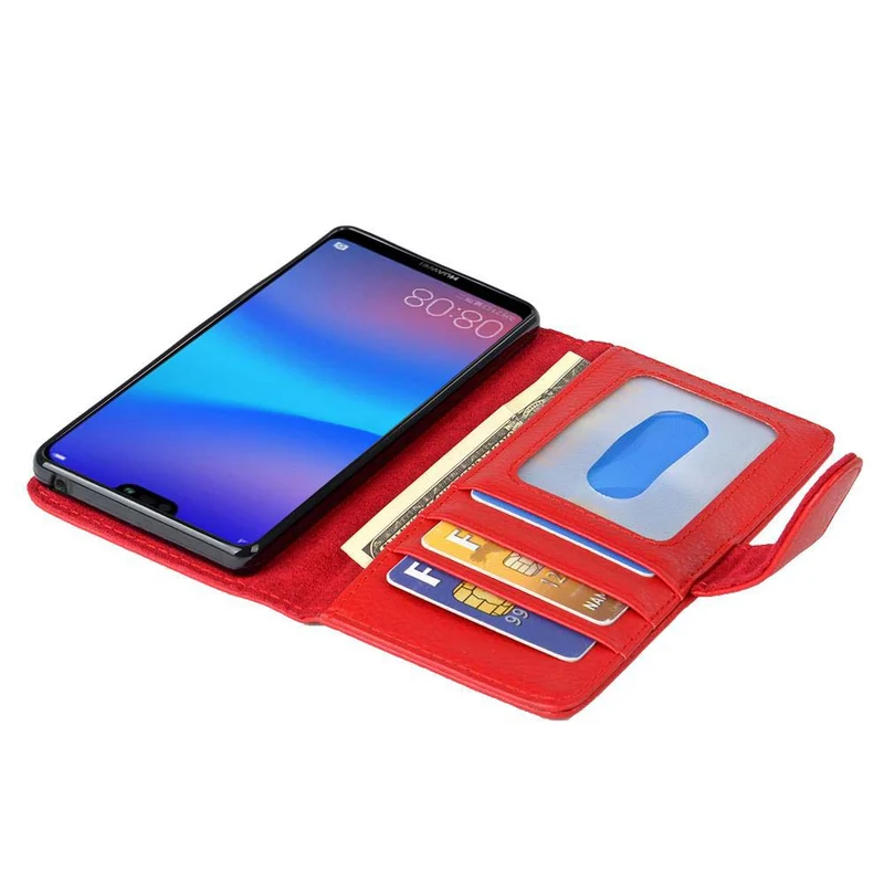 Cadorabo Hülle kompatibel mit Huawei P20 LITE 2018 / NOVA 3E Schutzhülle mit Magnetverschluss und 3 Kartenfächern