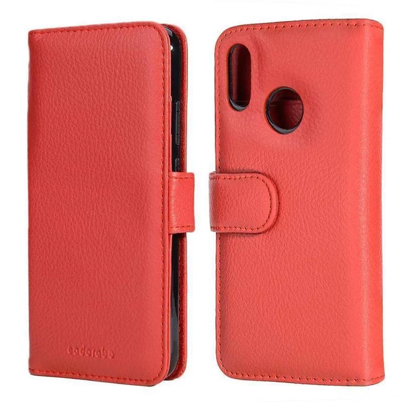 Cadorabo Hülle kompatibel mit Huawei P20 LITE 2018 / NOVA 3E Schutzhülle mit Magnetverschluss und 3 Kartenfächern