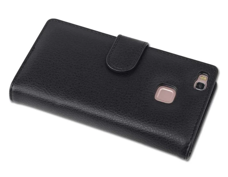 Cadorabo Hülle kompatibel mit Huawei P10 LITE Schutzhülle mit Magnetverschluss und 3 Kartenfächern