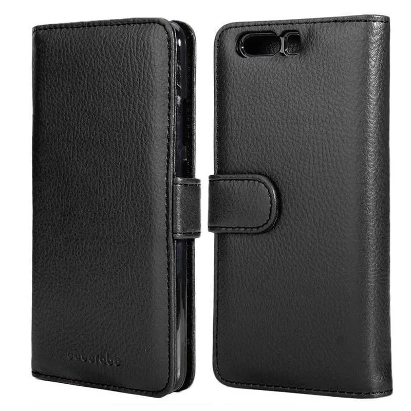 Cadorabo Hülle kompatibel mit Huawei P10 Schutzhülle mit Magnetverschluss und 3 Kartenfächern