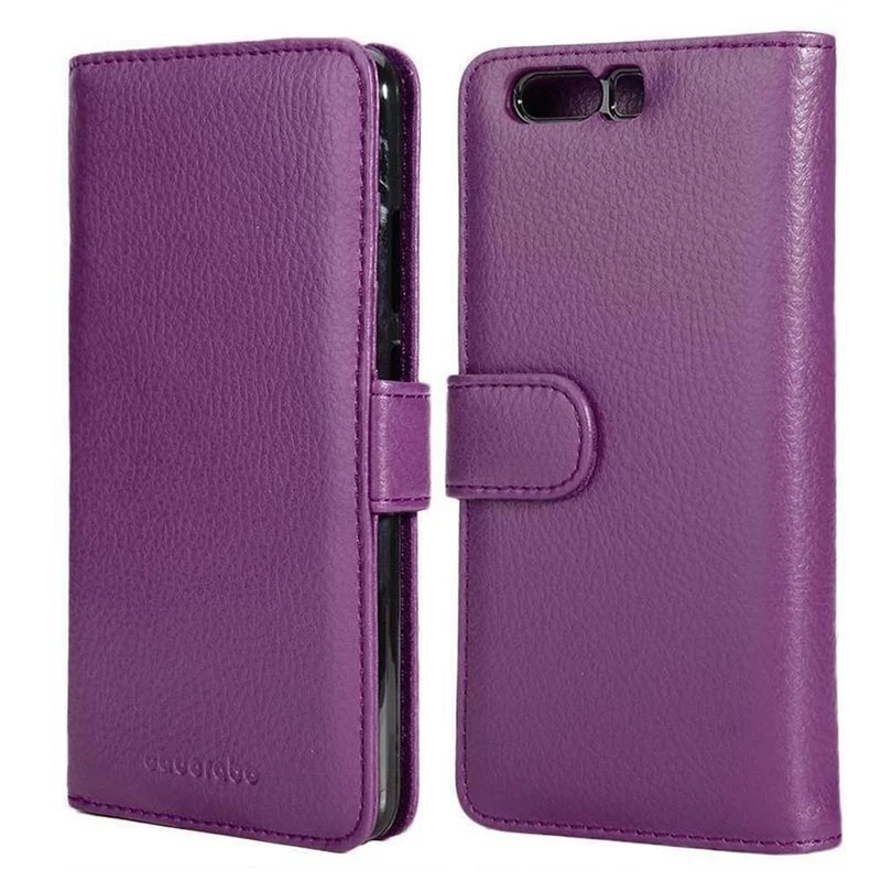 Cadorabo Hülle kompatibel mit Huawei P10 Schutzhülle mit Magnetverschluss und 3 Kartenfächern