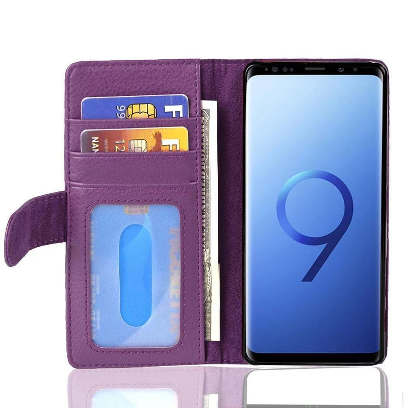 Cadorabo Hülle kompatibel mit Samsung Galaxy S9 Schutzhülle mit Magnetverschluss und 3 Kartenfächern