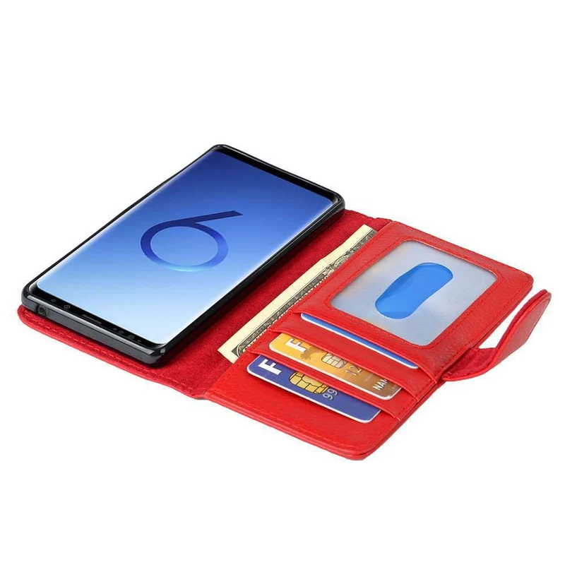 Cadorabo Hülle kompatibel mit Samsung Galaxy S9 Schutzhülle mit Magnetverschluss und 3 Kartenfächern